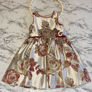 Pippa & Julie 2T Champagne and Burgundy Dress